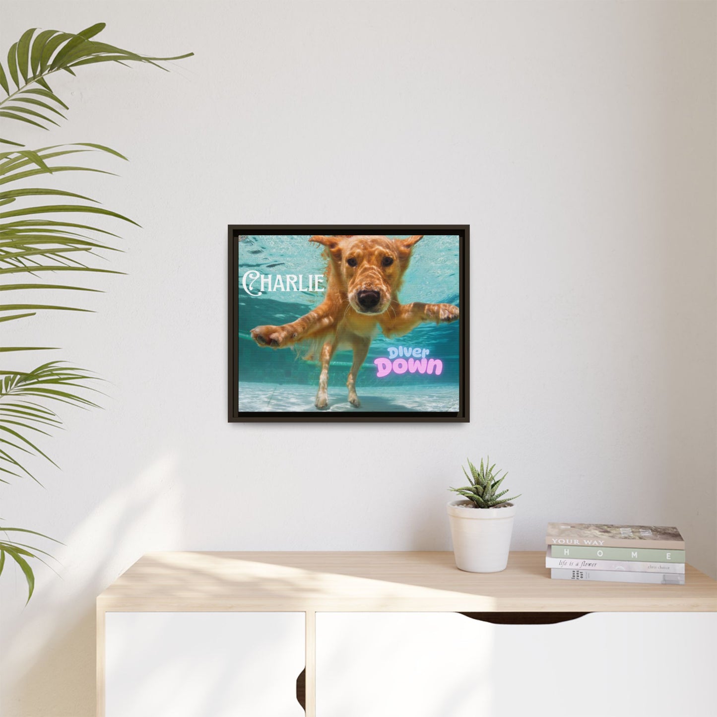 Framed Personalized Landscape Photo Canvas Wall Art - 'Add your Caption'