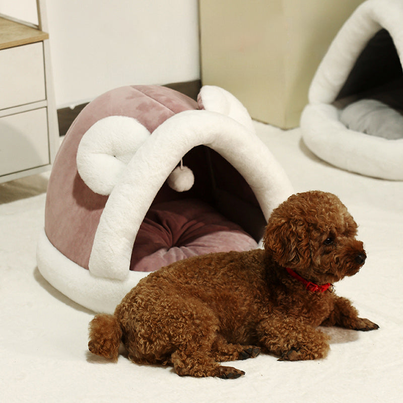 Pet Tent Cave Bed For Cats Small Dogs - Comfortable Pet Sleeping Bed