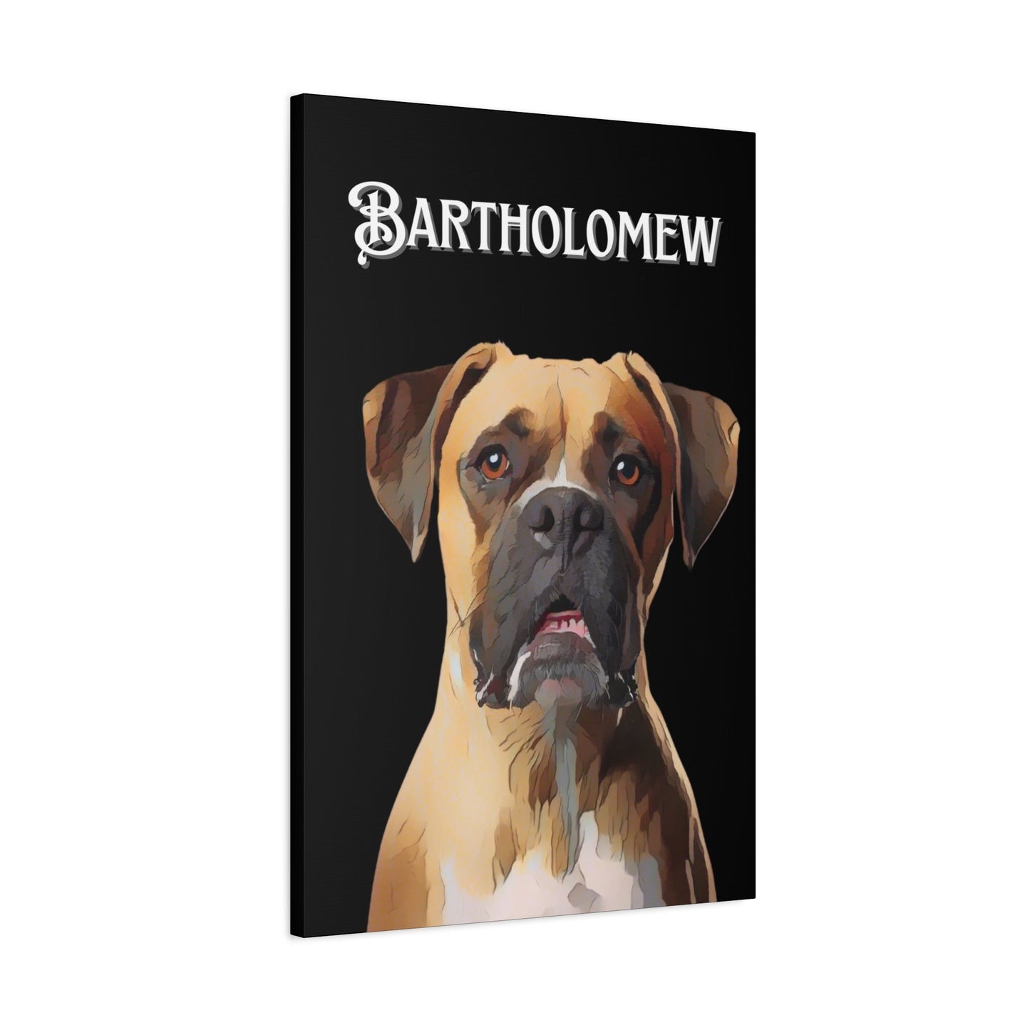 Personalized Dog Canvas Art - Custom Pet Portrait of Bartholomew | Purrfect Pet Haven