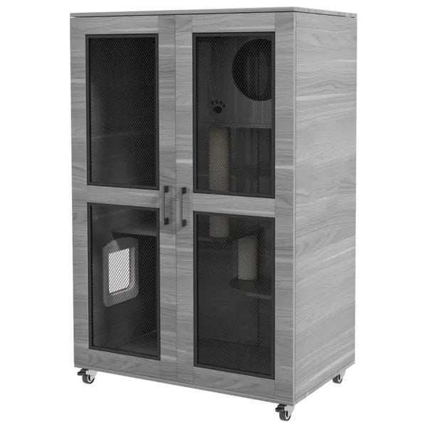 Ultimate Cat Tree Villa Apartment with Wheels - Premium Mobile Cat Furniture - Purrfect Pet Haven