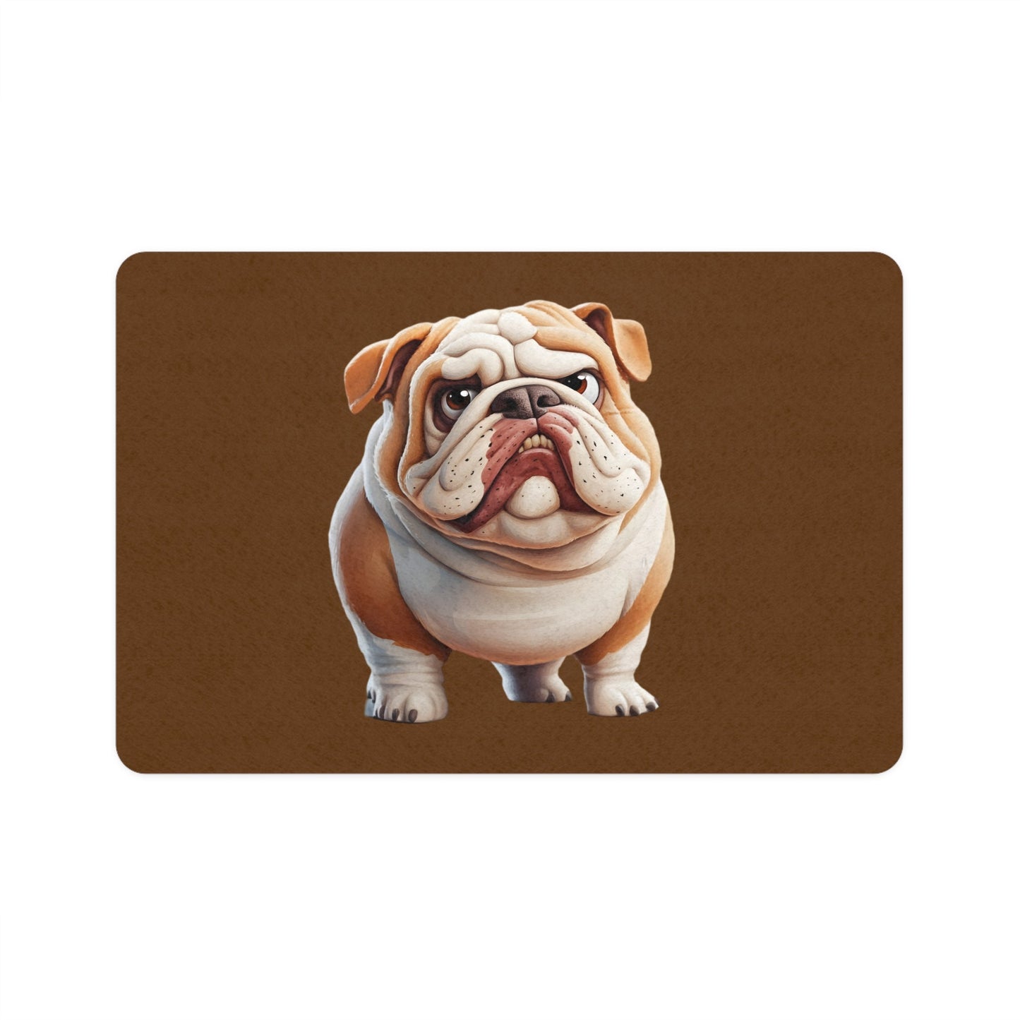 Adorable Bulldog Pet Food Mat - Non-Slip Feeding Mat for Dogs | Purrfect Pet Haven
