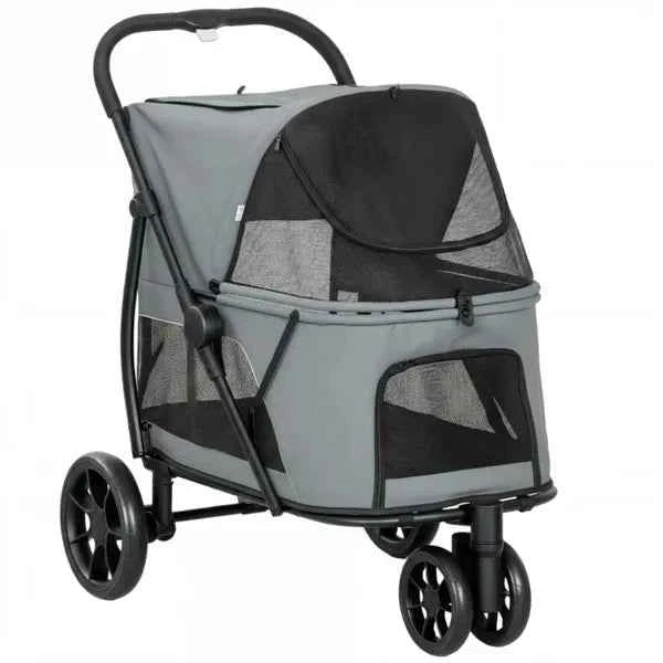 Large Dog Stroller All Terrain - Foldable 44 lb Capacity