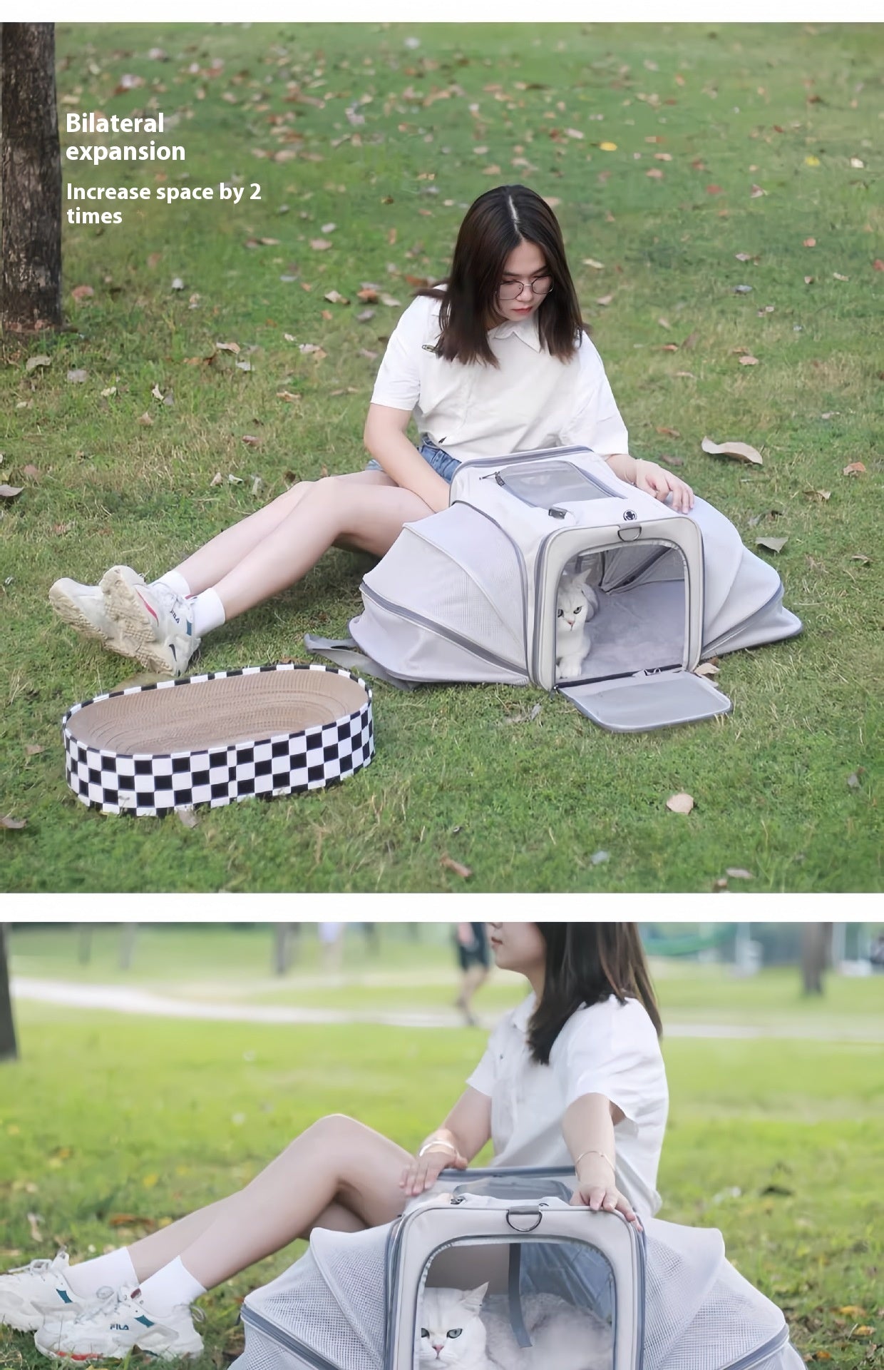 Portable Pet Carrier for Cats and Small Dogs - Breathable Travel Backpack
