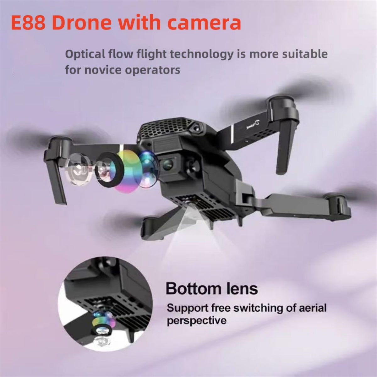 E88 Smart Pet Photography Drone - Foldable RC Camera Drone