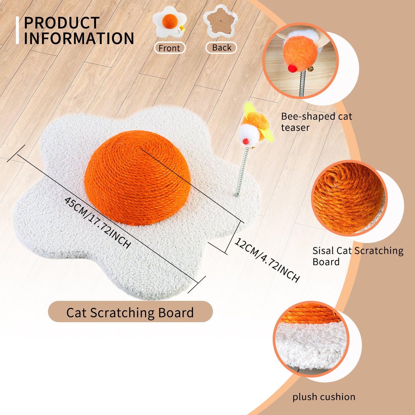 Cat Scratcher - 3-in-1 Multi-Functional Design - Purrfect Pet Haven