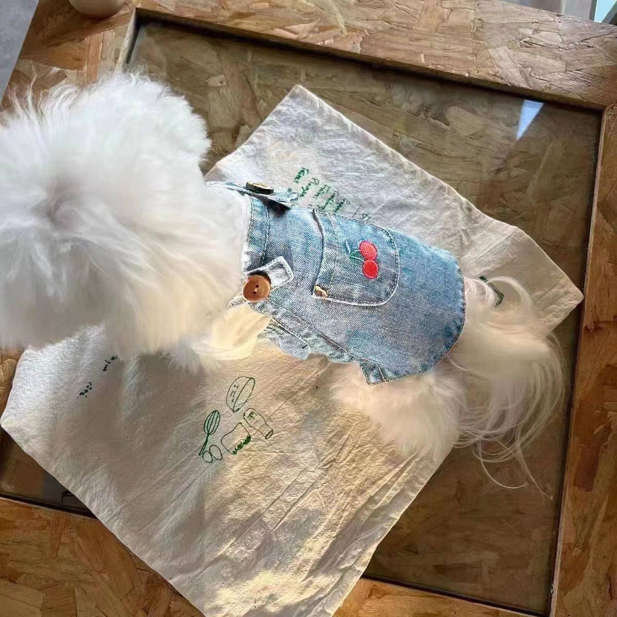 Spring and Summer Small Pet Dog Cat Denim Skirt