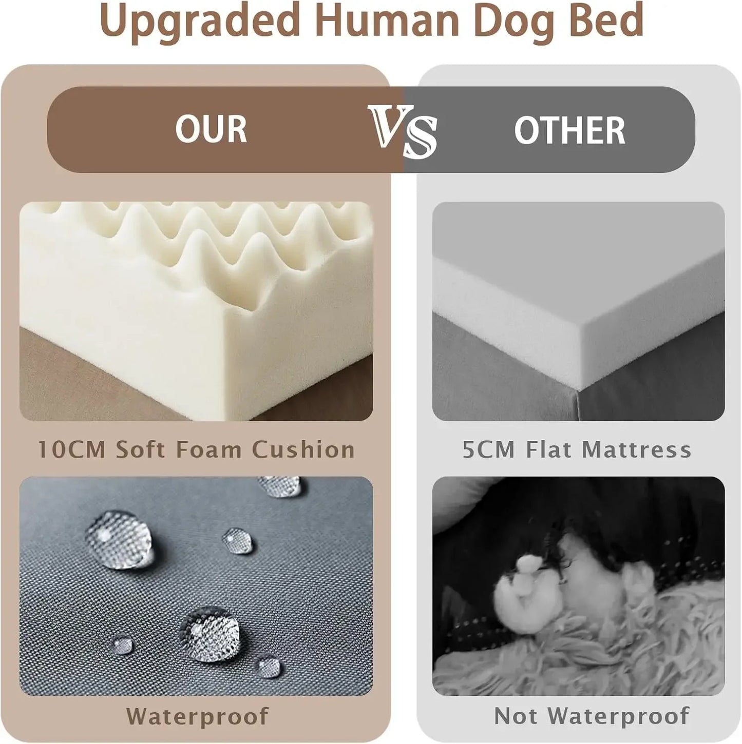 Giant Dog People Bed Fits Adult and Pet - Large Oversize Washable Dog Bed