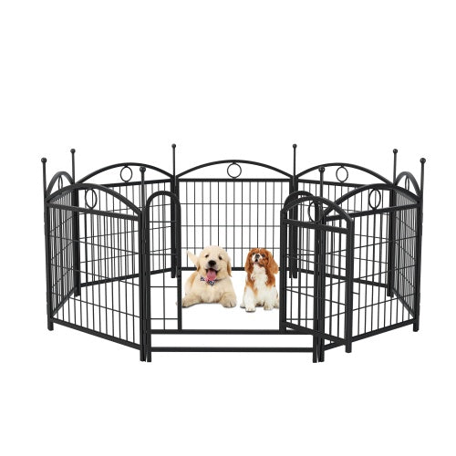 Indoor Outdoor 24 Inch Metal Dog 8 Panel Playpen