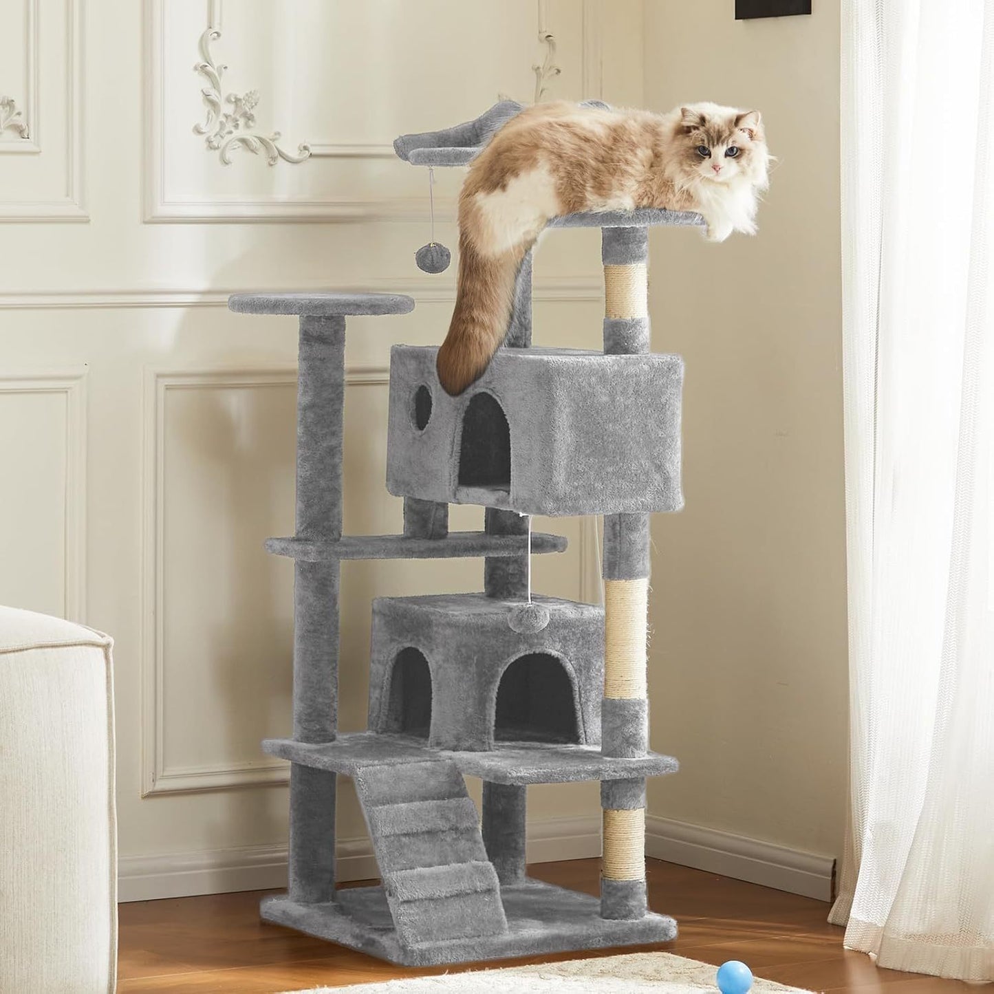 54 Inch Multi-Level Cat Tree Tower