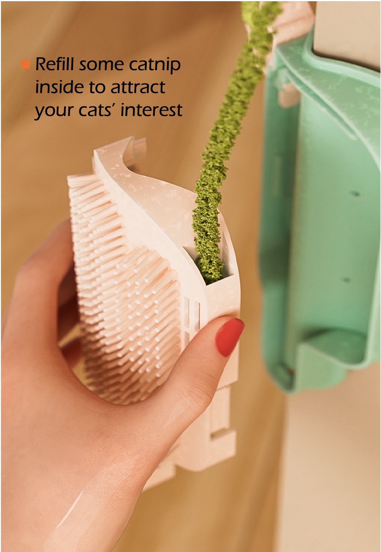 Self Grooming Popsicle-Shaped Corner Massage Comb Cat Scratcher