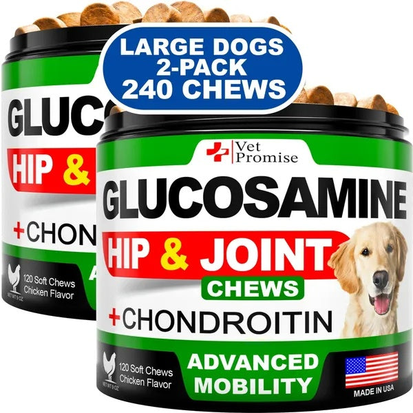 Glucosamine for Dogs - Hip & Joint Supplement 240 Chews - Purrfect Pet Haven