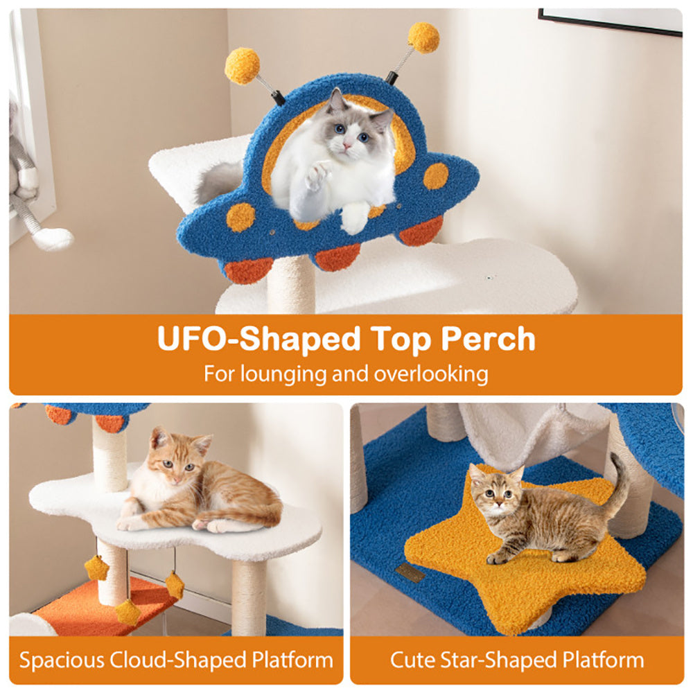 49 Inch UFO Cat Tree - Space Capsule