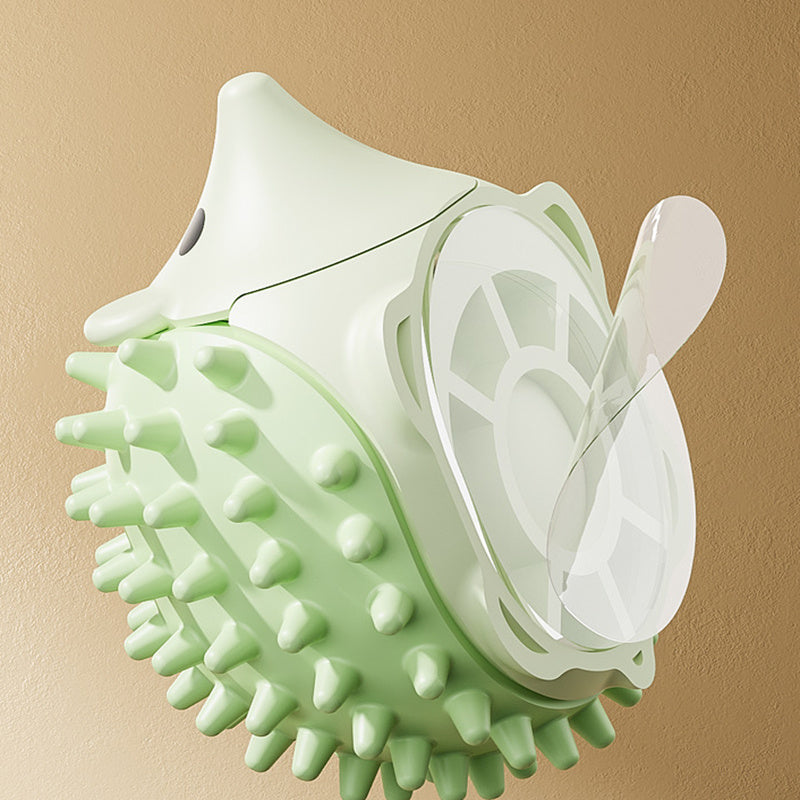 Wall-Mounted Cat Self-Groomer - Corner Massage Brush & Face Scratcher