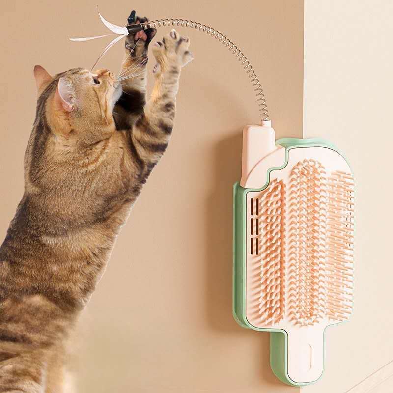 Self Grooming Popsicle-Shaped Corner Massage Comb Cat Scratcher
