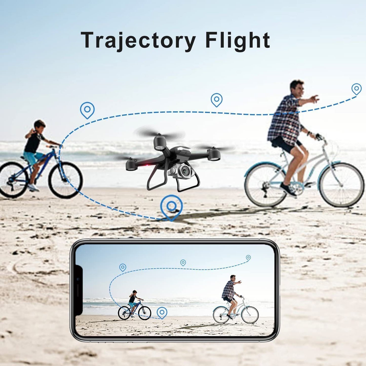 V14 Professional Pet Photography Drone - 6K HD Dual Camera WiFi FPV