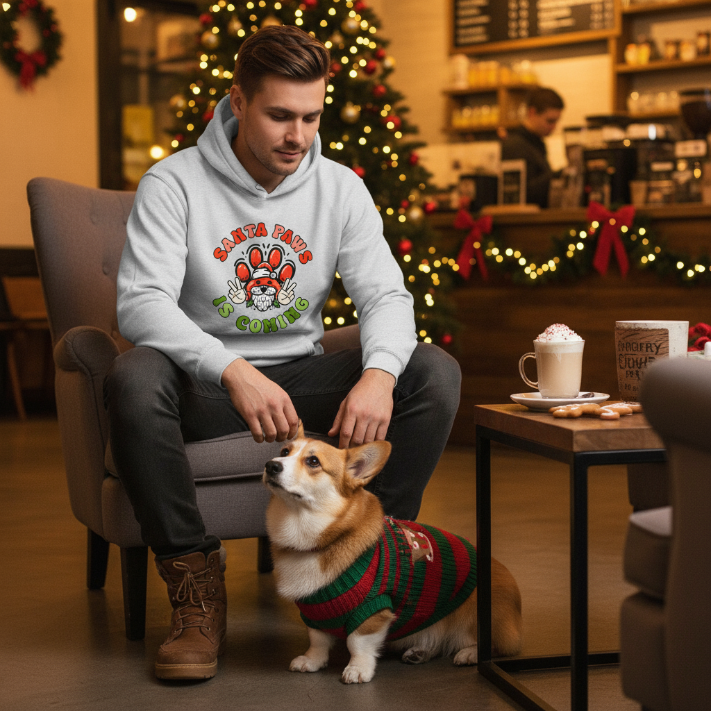 Ash Santa Paws Deuces Hoodie Christmas Lifestyle