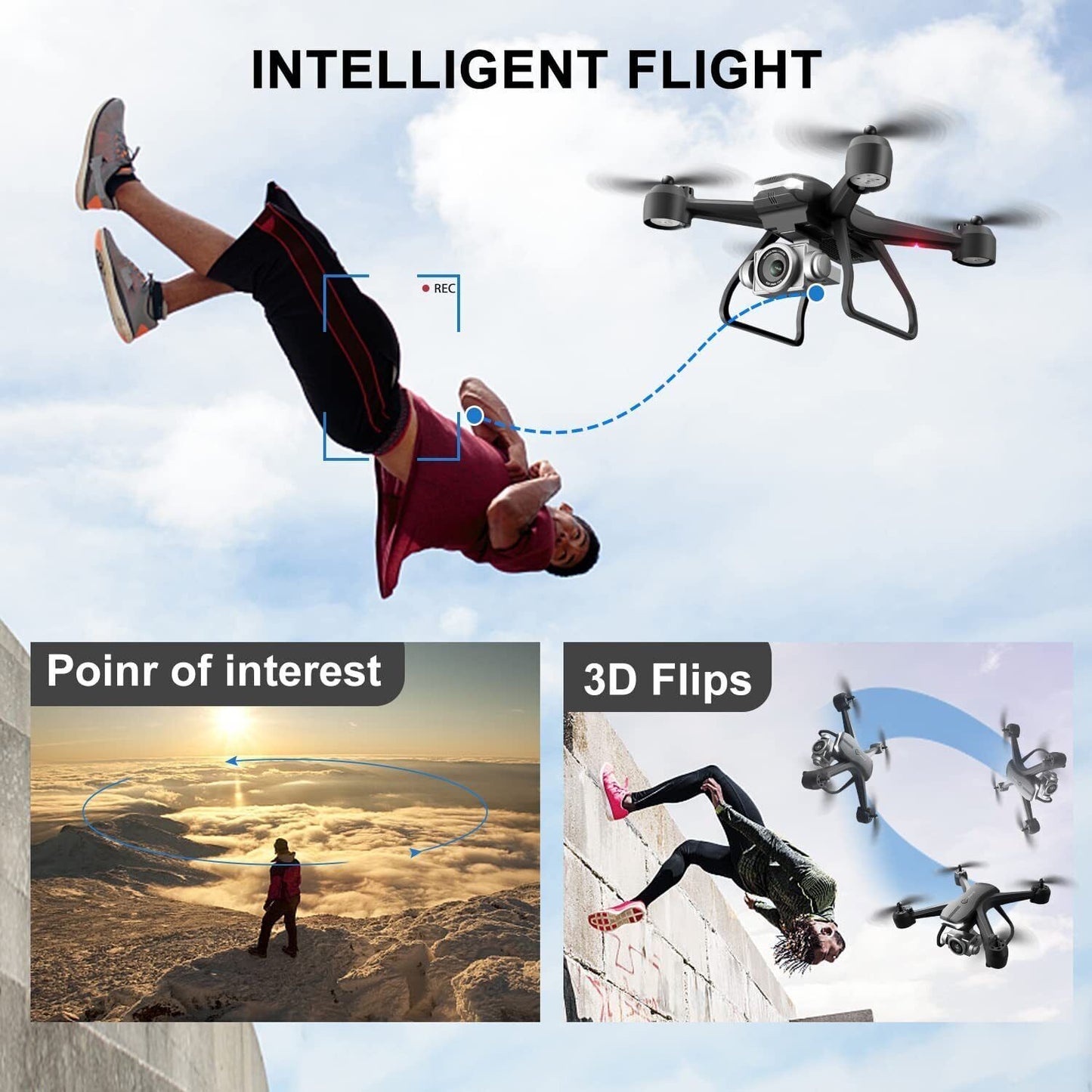 V14 Professional Pet Photography Drone - 6K HD Dual Camera WiFi FPV