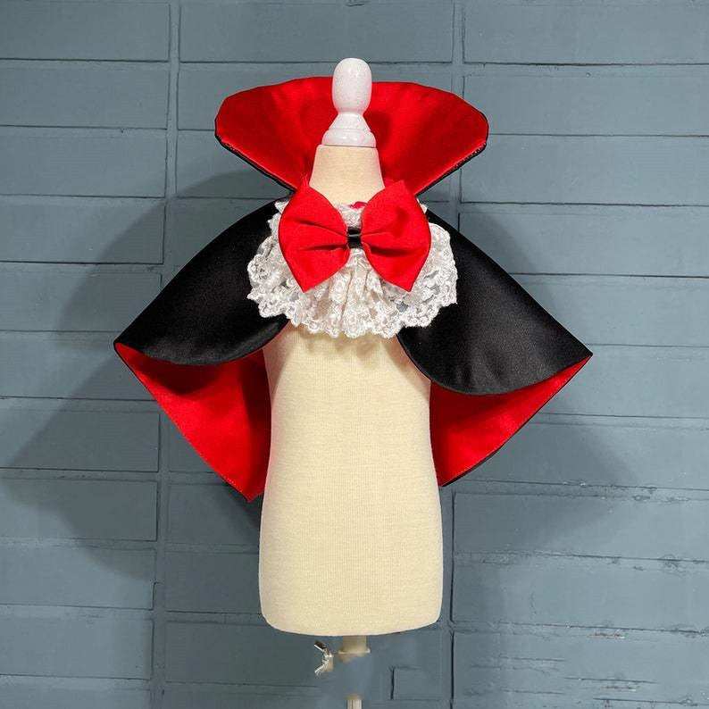 Vampire Cloak Pet Costume - Dramatic Halloween Windbreaker Cape - Purrfect Pet Haven