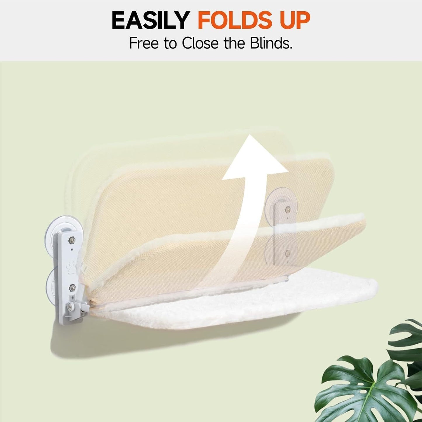 Large White Window Seat Cat Window Perch - Foldable Steel Frame Hammock with Removable Mat For Indoor Cats