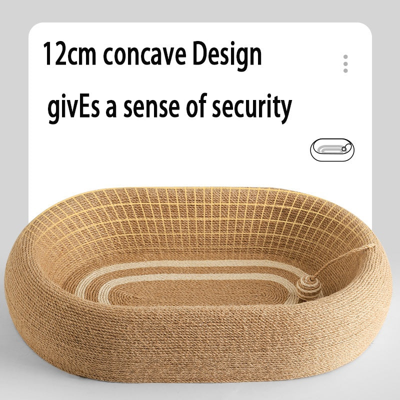 Wefulfil cat scratching board with 12cm concave design providing a secure and comfortable space for cats