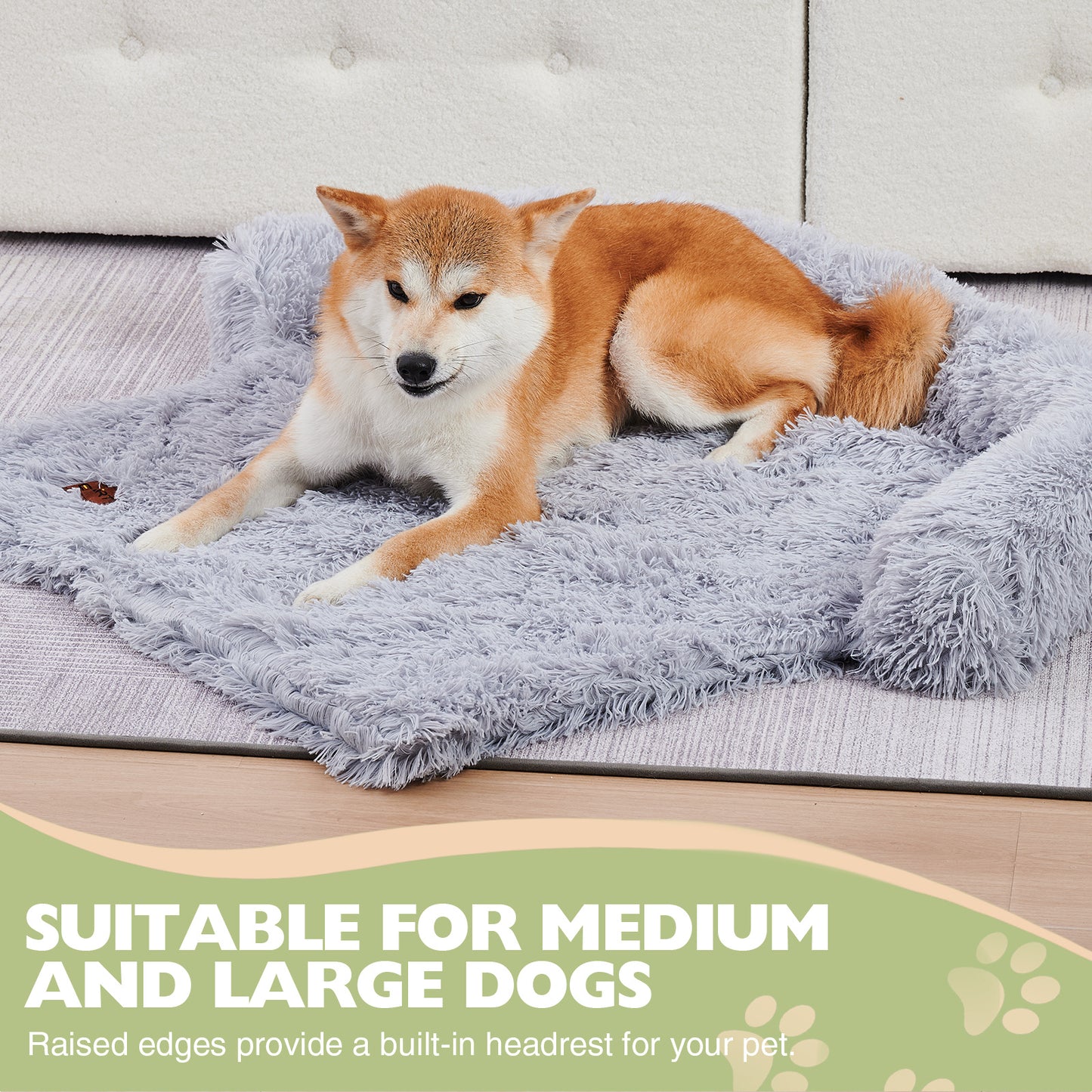 Dog Couch Bed Mat - Fluffy with Blanket