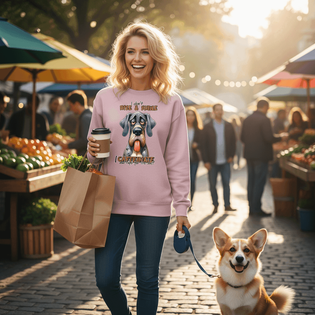 Rise n Shine Crewneck - Cozy Morning Sweatshirt - Purrfect Pet Haven