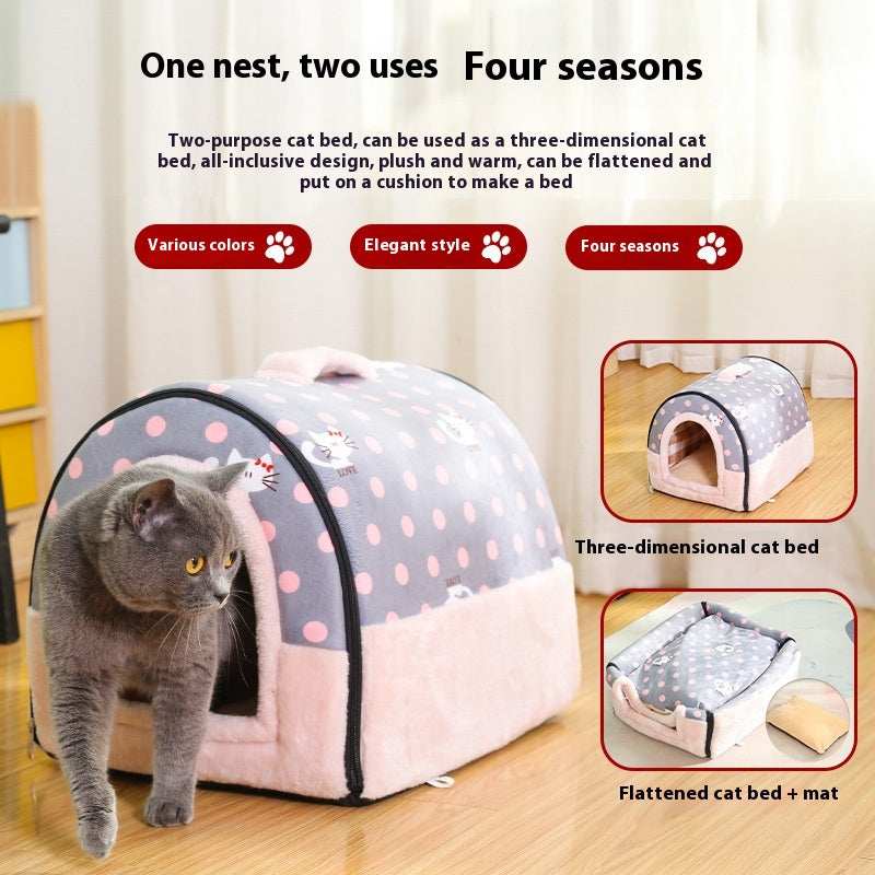 Cozy Cat Nest for Deep Sleep & Comfort - Purrfect Pet Haven