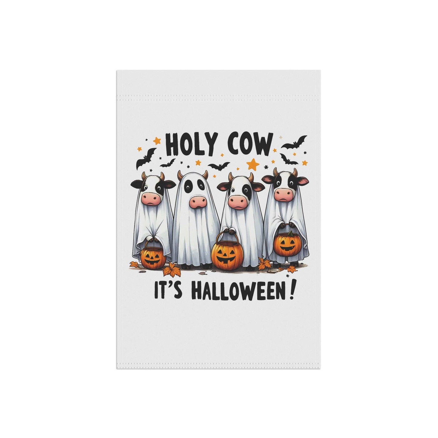 Halloween Garden Banner Flag - Holy Cow It's Halloween - Purrfect Pet Haven