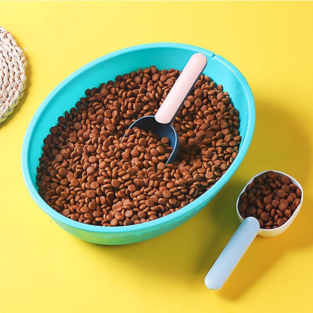 1-Cup Pet Food Scoop with Bag Clip - Ergonomic Long Handle Measuring Cup