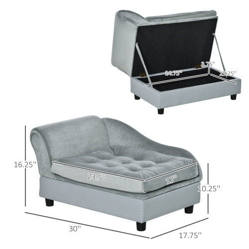 Luxury Small Dog Bed - Hidden Storage