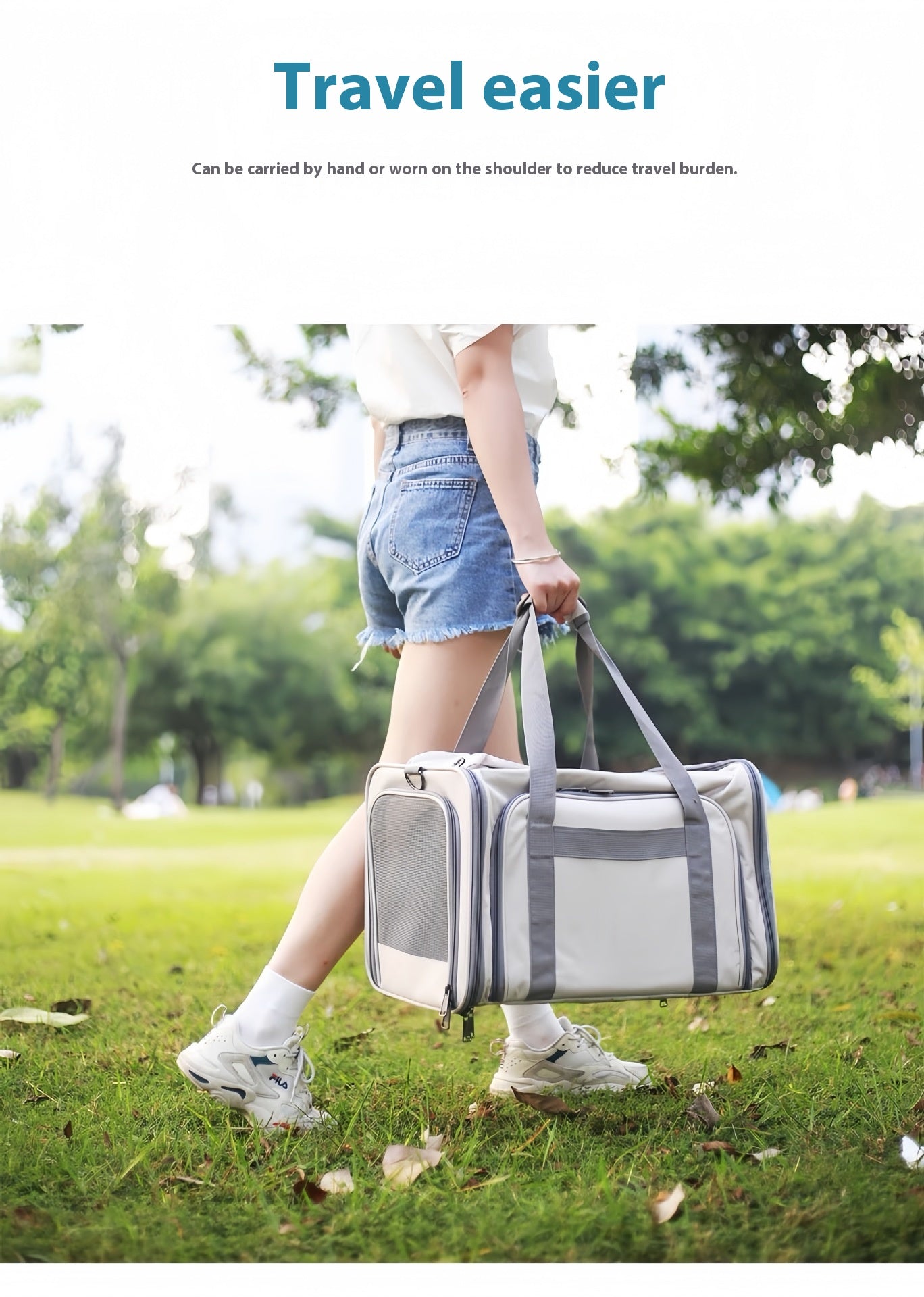 Portable Pet Carrier for Cats and Small Dogs - Breathable Travel Backpack