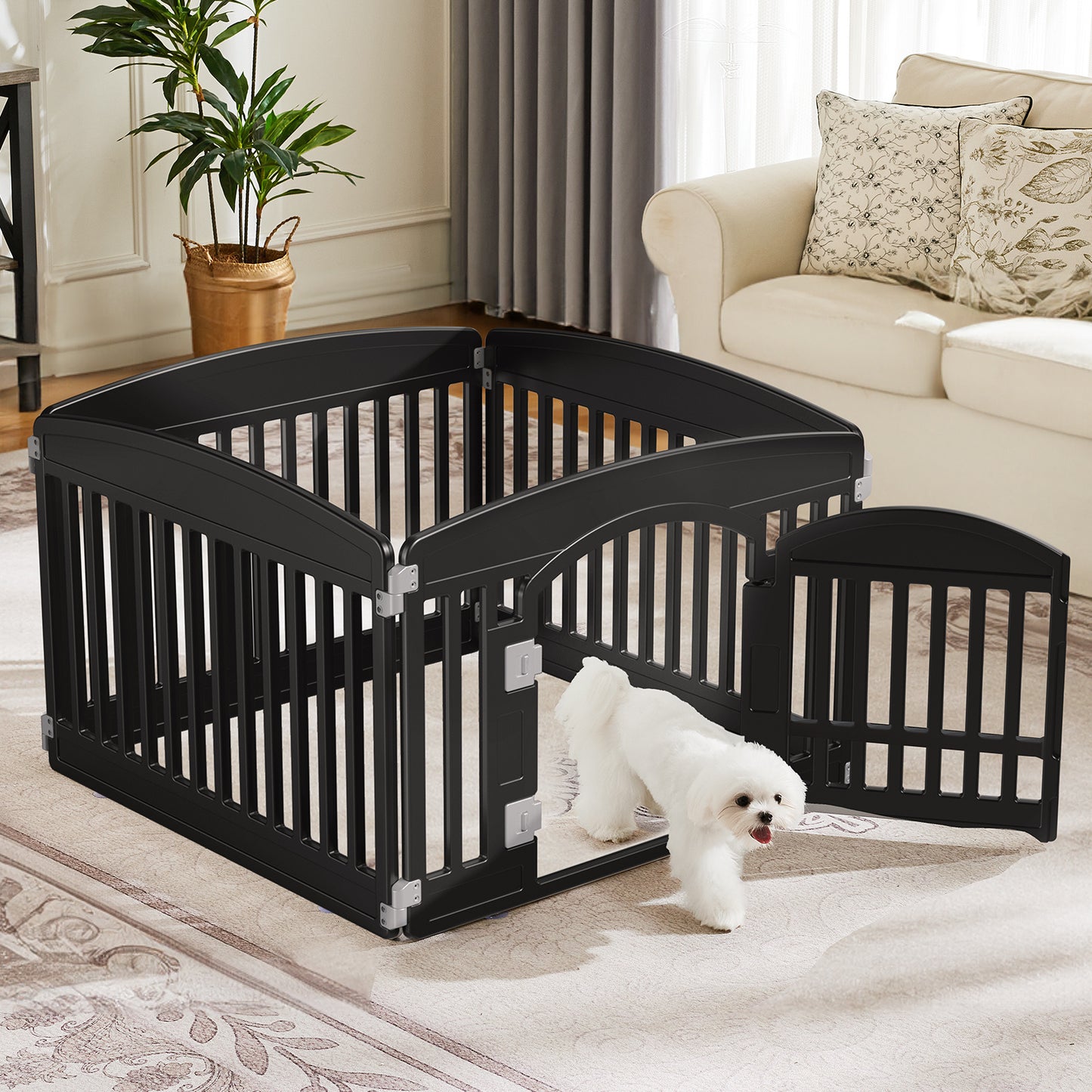 Safe & Reliable Dog Play Fence - Portable Pet Exercise Pen