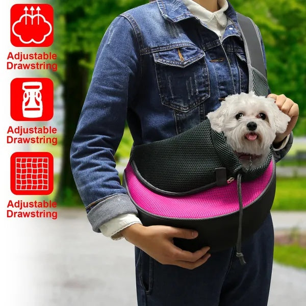 Pet Carrier Sling - Hands-Free for Small Dogs & Cats 12lbs - Purrfect Pet Haven