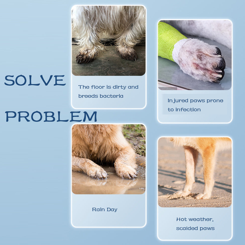Dog 4 Piece Rain Boots protect paws from dirt injury infection and harsh weather by Wefulfil