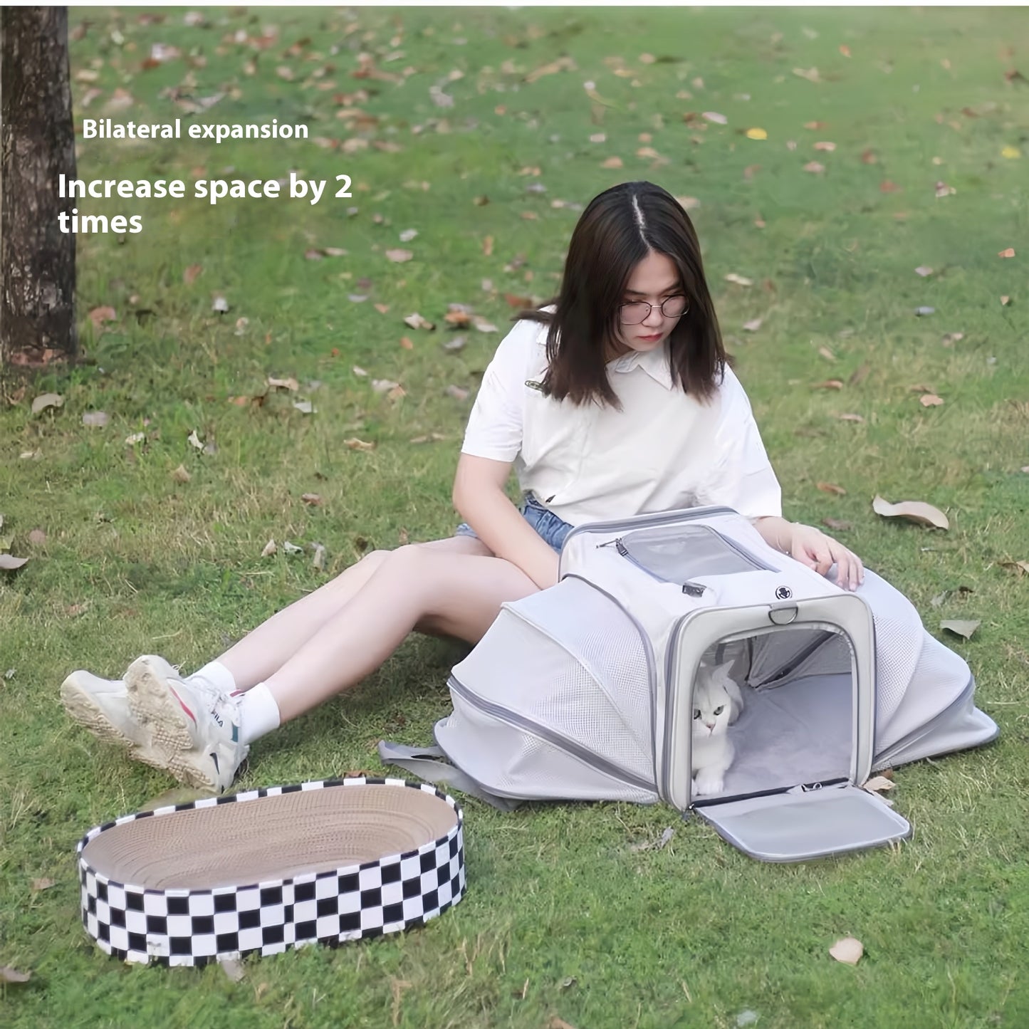 Portable Pet Carrier for Cats and Small Dogs - Breathable Travel Backpack