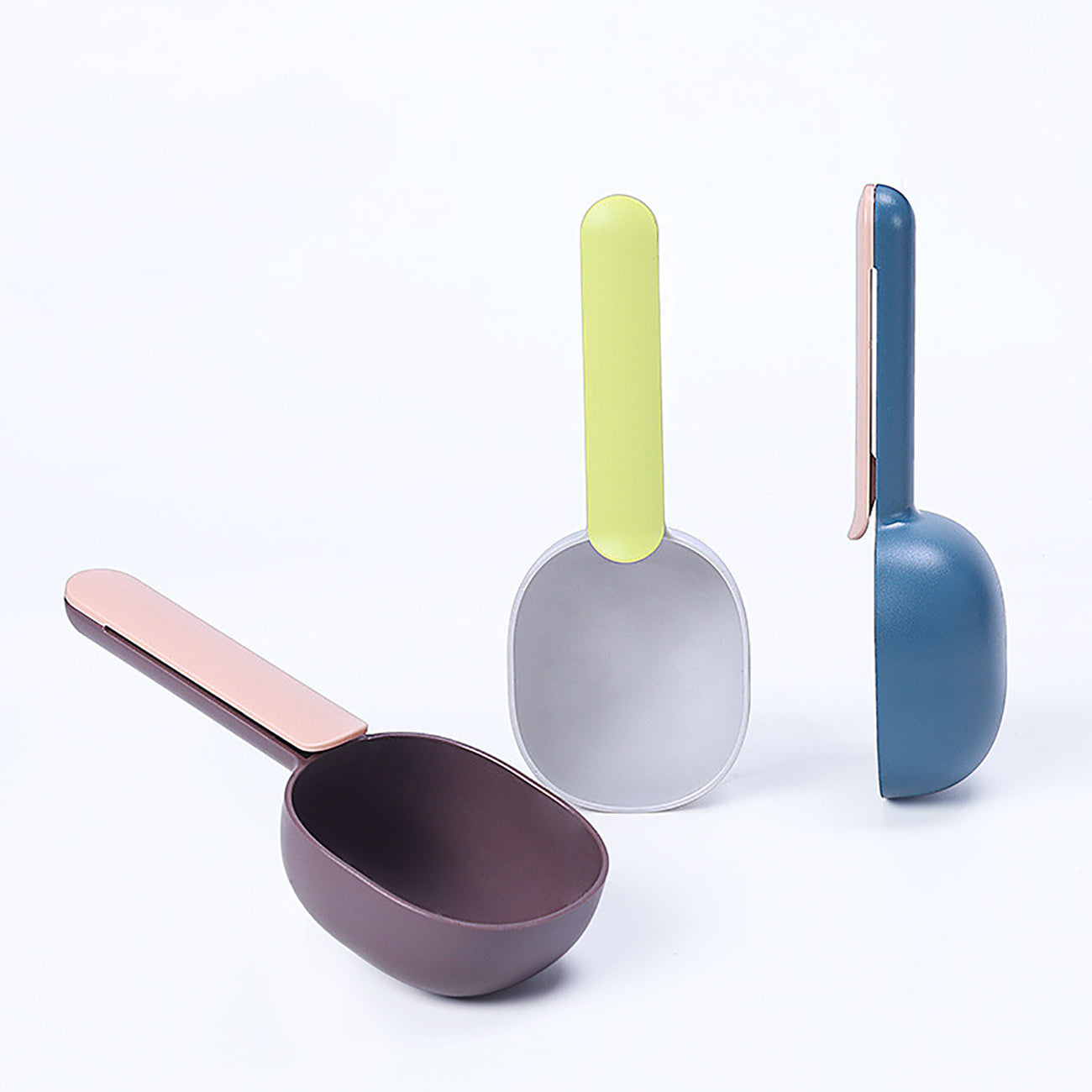 1-Cup Pet Food Scoop with Bag Clip - Ergonomic Long Handle Measuring Cup