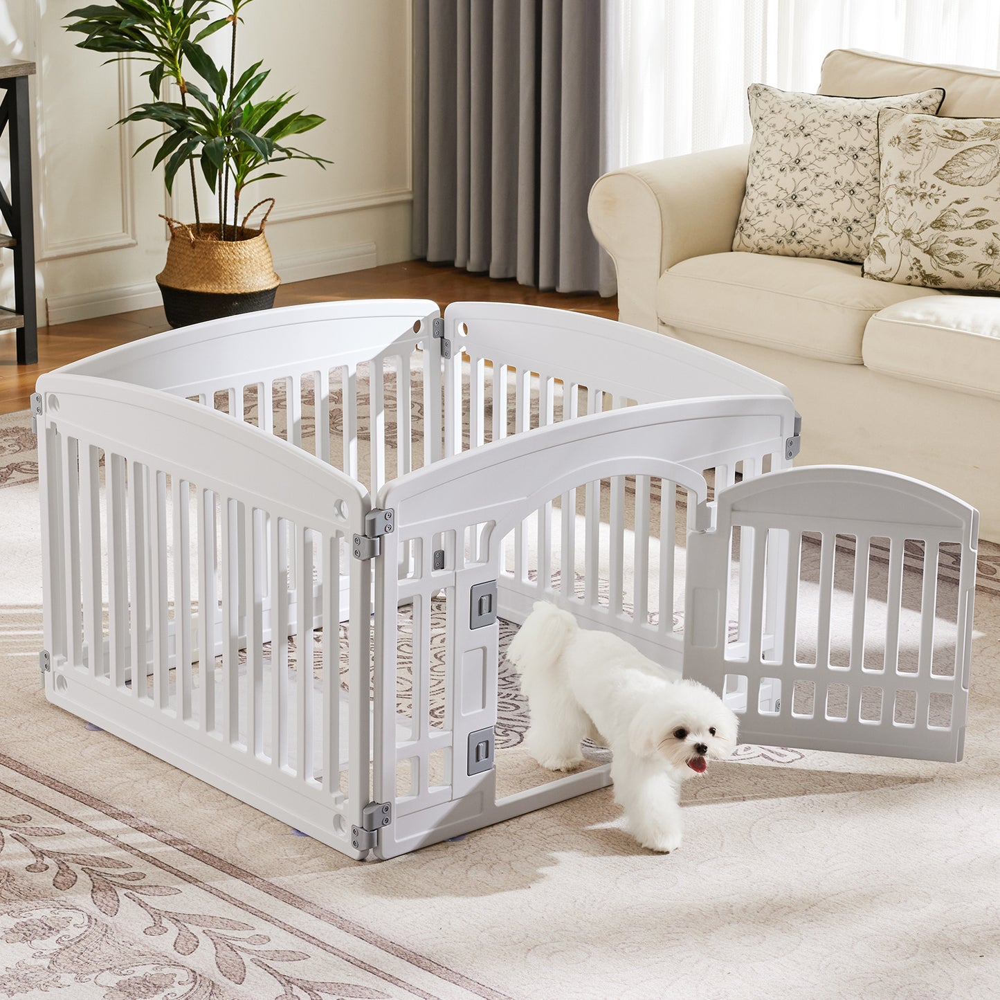 Safe & Reliable Dog Play Fence - Portable Pet Exercise Pen