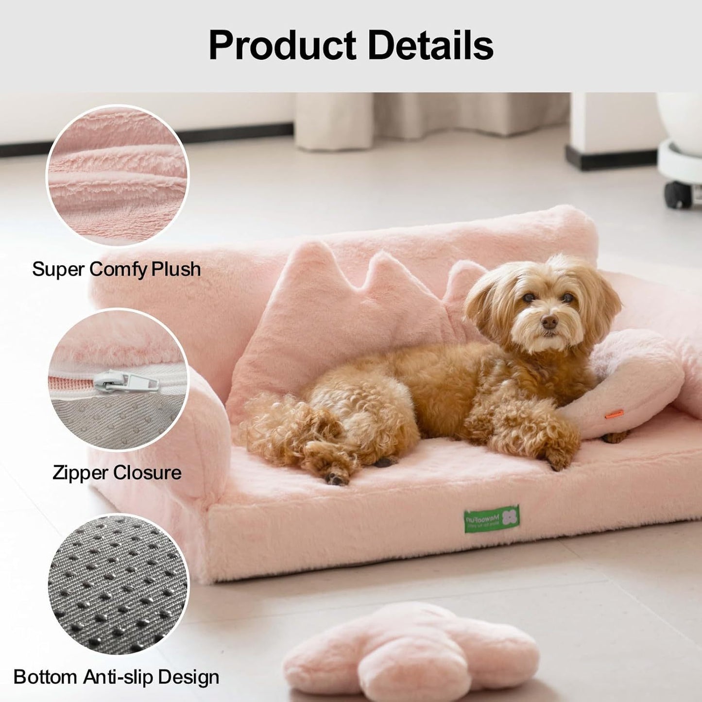 Pink Cloud Pet Sofa Bed - Anti-Collapse