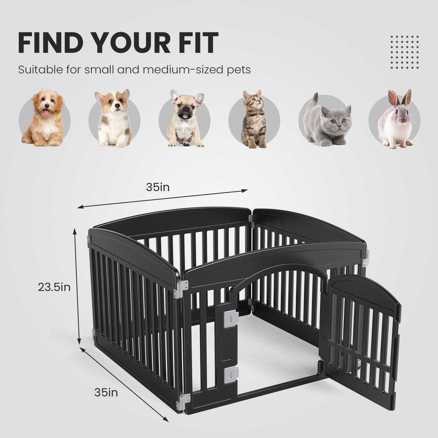 Safe & Reliable Dog Play Fence - Portable Pet Exercise Pen