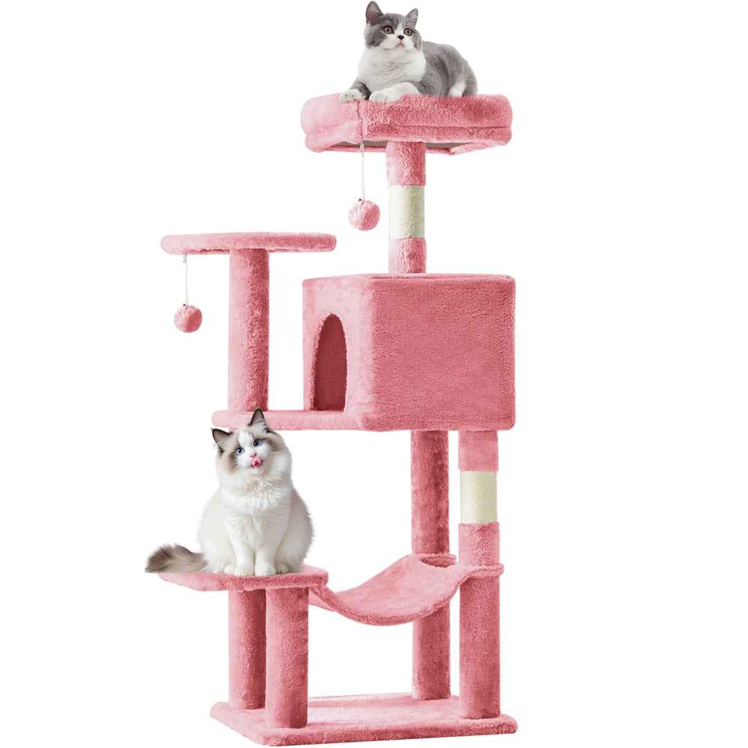 44-Inch Cat Tree - Multi-Level with Hammock & Sisal Posts - Purrfect Pet Haven