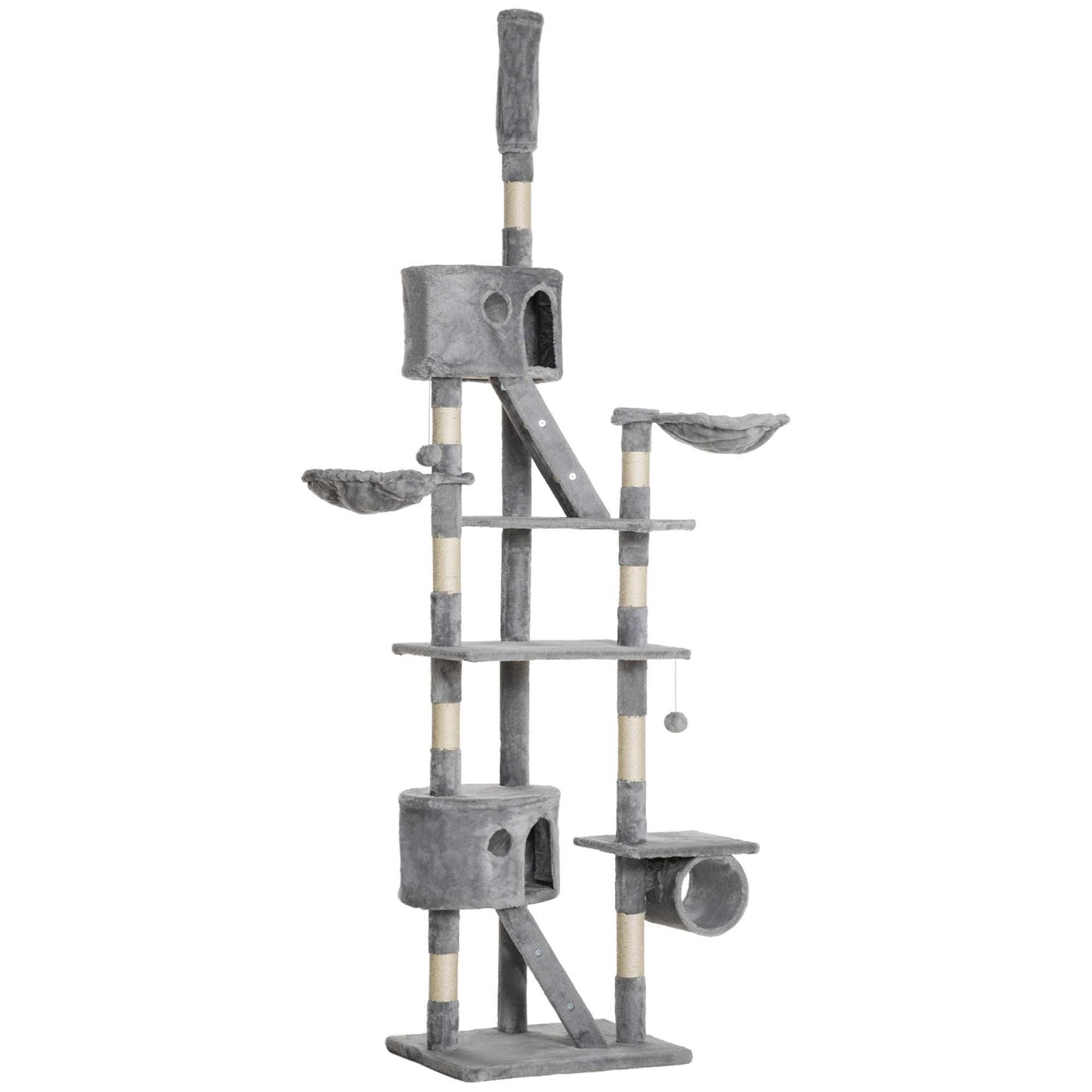 Floor Standing Cat Tree - Height Adjustable Tower - Purrfect Pet Haven