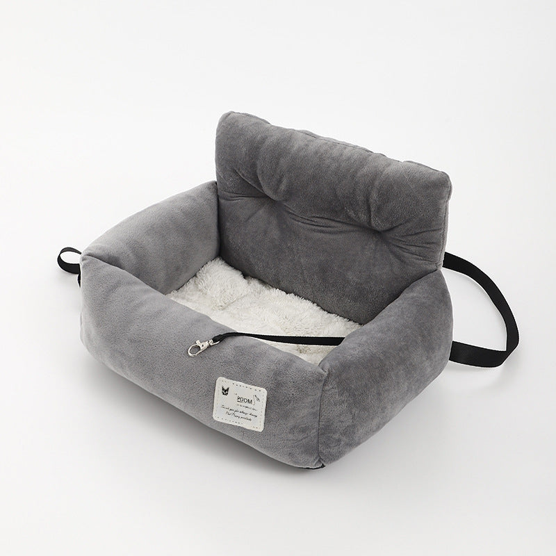 Soft Plush Nest Pet Bed Car Seat - Secure Your Pet