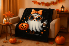 Halloween Ghost Blanket - Cute Spooky Fall Throw Microfiber - Purrfect Pet Haven