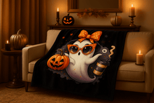 Halloween Ghost Velvet Plush Blanket - Luxury Fall Throw - Purrfect Pet Haven