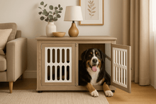 Dog Crate Furniture With 2 Doors - Large Dog End Table - Purrfect Pet Haven