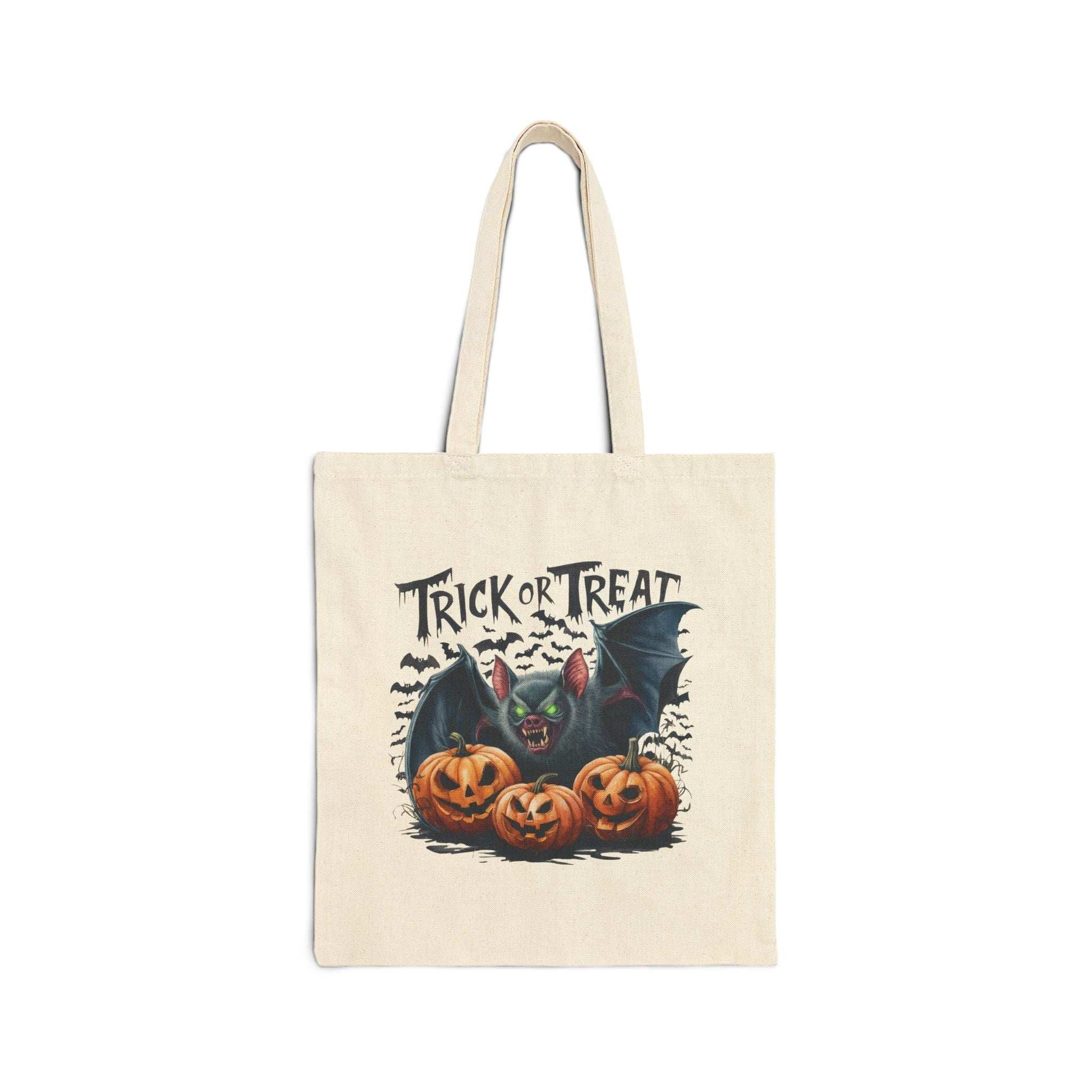 Halloween Cotton Canvas Tote Bag - Trick or Treat Candy Bandit - Purrfect Pet Haven