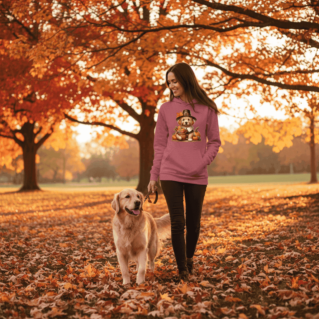 Golden Retriever Thanksgiving Hoodie - Puppy Turkey Hat Sweatshirt - Purrfect Pet Haven