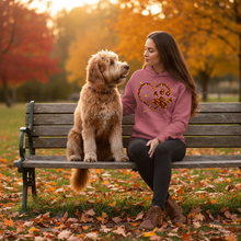 Heather Sport Scarlet Red Heart & Paw Fall Hoodie Lifestyle