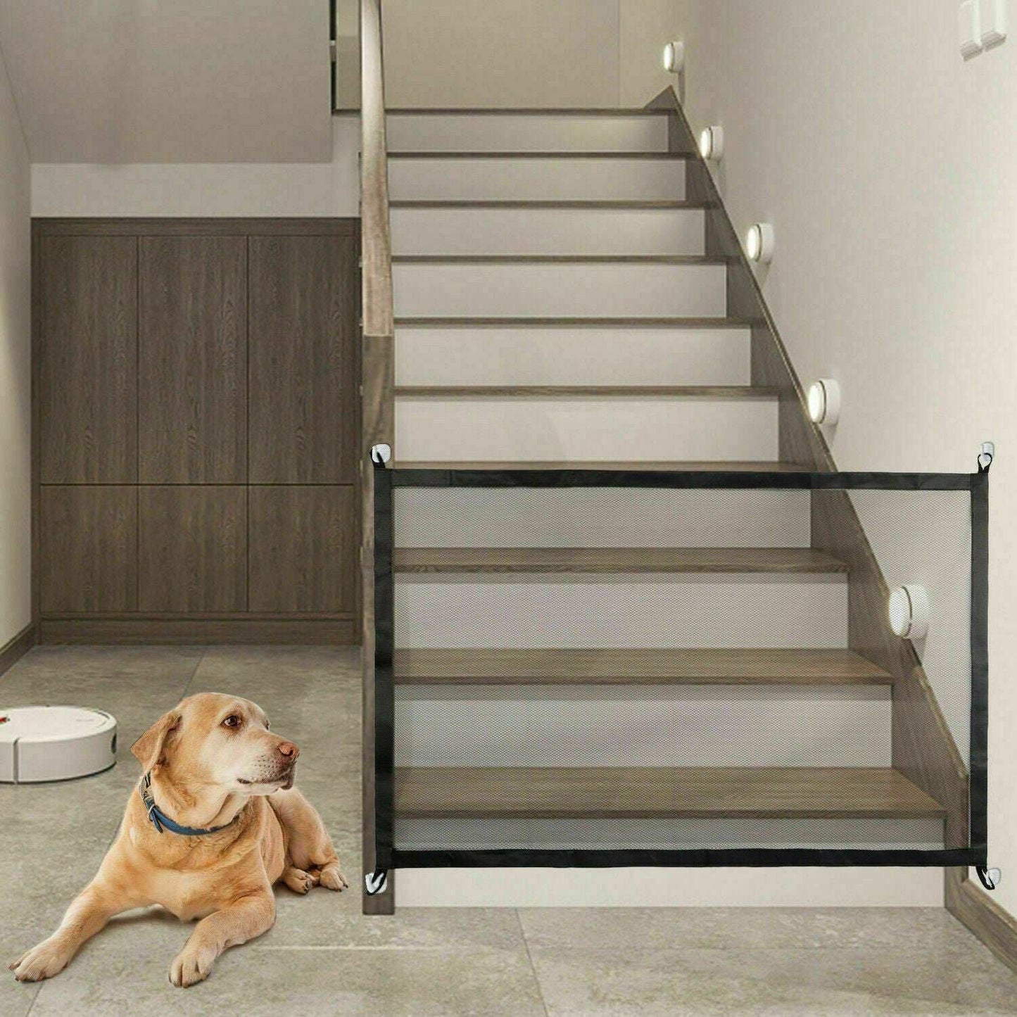 Magic Pet Safety Gate - Portable Mesh Fence for Dogs, Cats & Babies - Purrfect Pet Haven