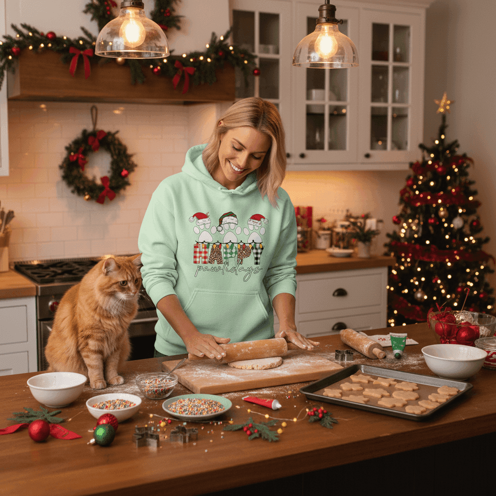Pawlidays Hoodie - Cute Christmas Pet Lover Sweatshirt - Purrfect Pet Haven